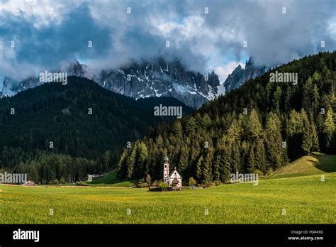 Church Of St John In Italian Dolomites Stock Photo Alamy