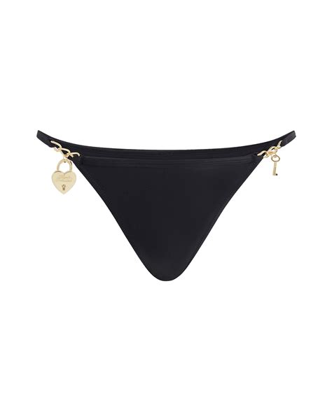 Jennie Bikini Bottom In Black Gold By Agent Provocateur All Swimwear