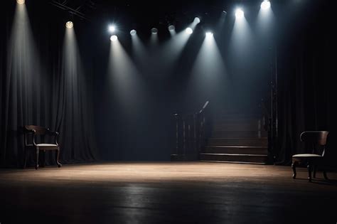 Premium AI Image | Spotlight on dark stage background