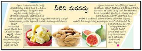 Chodavaramnet Health Benefits With Jaggery Almonds Anjoor Fruits