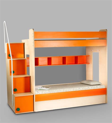 Buy Flexi Hydraulic Bunk Bed In Orange Colour By Yipi Online Online Bunk Beds Bunk Beds