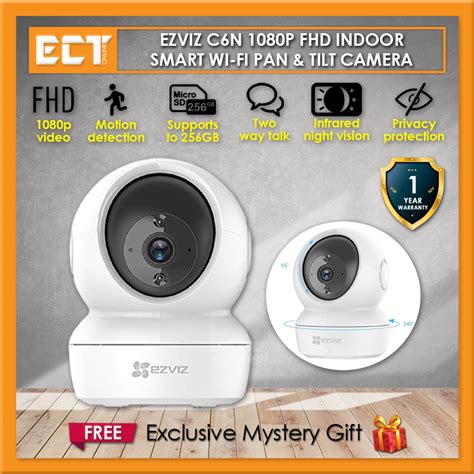 Ezviz C6n 1080p Fhd 360° Panoramic Pan Tilt Indoor Wi Fi Security Cctv