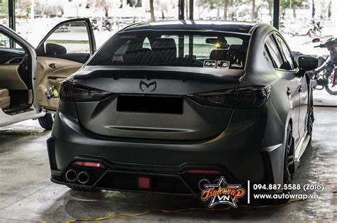 Mazda 3 Matte Black Autowrap Center