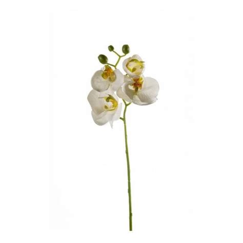 Artplants De Tige D Orchid E Phalaenopsis Artificielle Mina Blanc