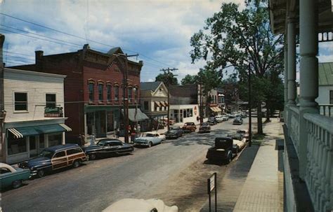 Street View Of Town In Adirondacks Northville Ny Postcard