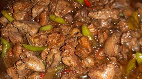 Adobong Atay At Balunbalunan Ng Manok Chicken Liver And Gizzard Youtube