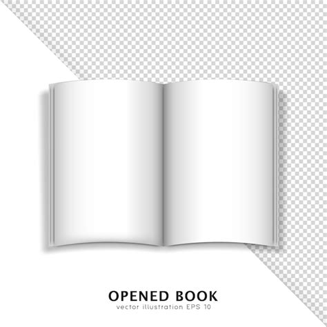 Premium Vector Mockup Of Opened Book With White Paper Sheets 3d