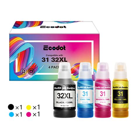 Hp 31 32xl Compatible Refill Ink Bottles 4 Pack E Z Ink