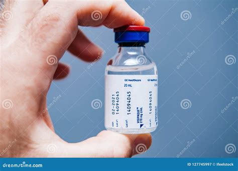 Doctor Holding Visipaque Iodixanol Bottle in Hand Editorial Photography ...