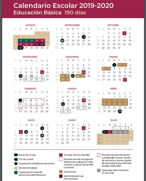 Calendario Escolar En M Xico Puentes Y Vacaciones