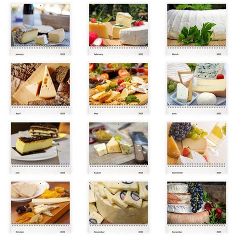 Cheese 2023 Wall Calendar ID:12739 - Etsy