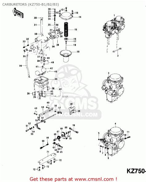 Kawasaki Kz B Usa Canada Mph Kph Carburetors Kz B B B