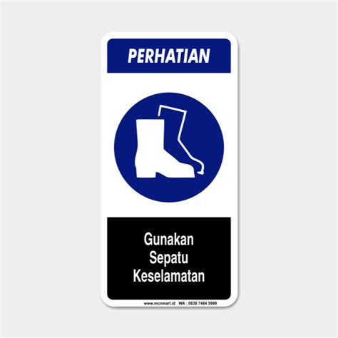 Jual Safety Sign Rambu K Apd Gunakan Sepatu Keselamatan Shopee