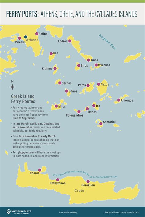 Greek Ferry Routes Map