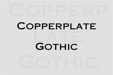 Copperplate Gothic Font Free Download