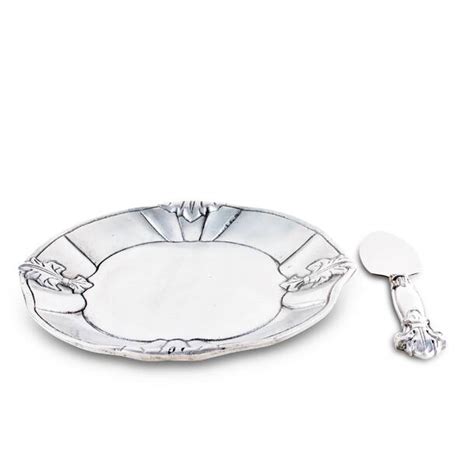 Arthur Court Designs Fleur De Lis Aluminum Chips And Dip Platter