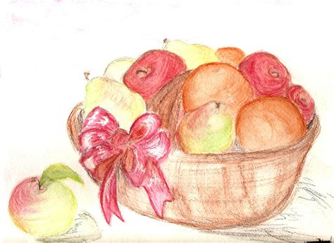 Watercolor-fruit basket by iAngelofMusic on DeviantArt