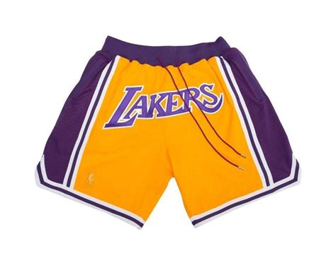 Los Angeles Lakers Basketball Yellow Just Don Shorts