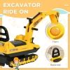 HOMCOM NO POWER Ride On Excavator Toy Tractors Digger Movable Scooter