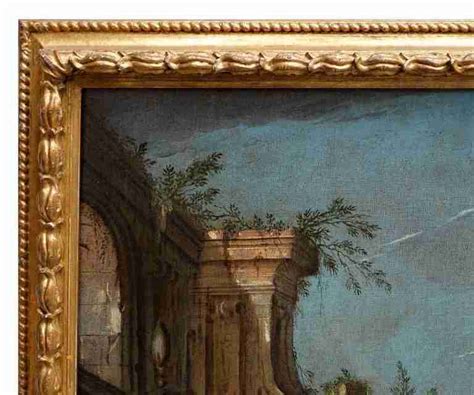 Quadro Dipinto Olio Su Tela Paesaggio Con Rovine Vittorio Maria