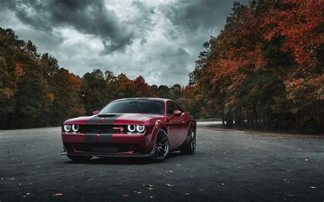 3840x2400 Red car, Dodge Challenger SRT Hellcat, 2019 wallpaper Dodge ...