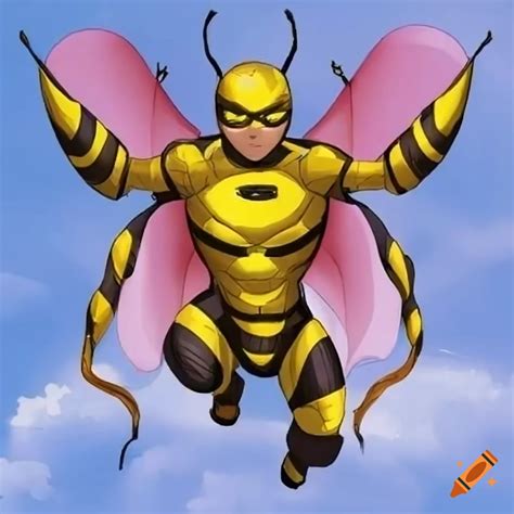 Anime style bee man superhero on Craiyon