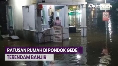 Diguyur Hujan Deras Perumahan Jatibening Permai Pondok Gede Terendam