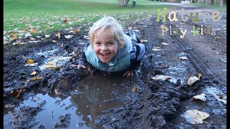 The Kids Fall And Lie Down In Muddy Puddles Crazy Youtube