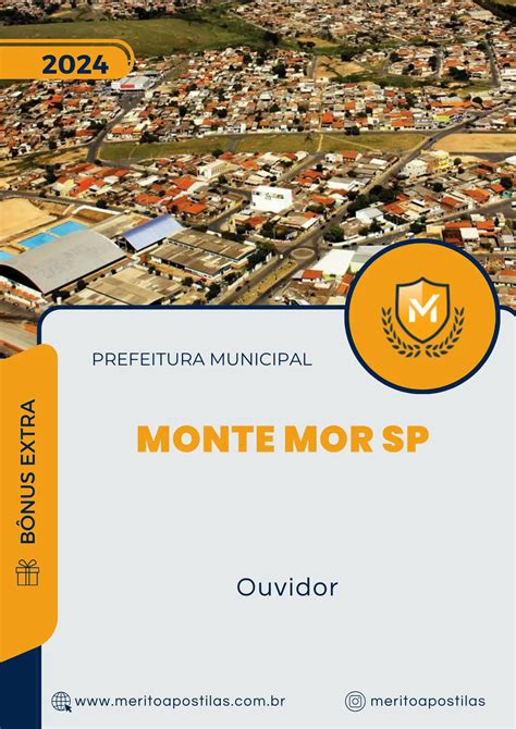 Apostila Ouvidor Prefeitura de Monte Mor SP 2024 Mérito Apostilas