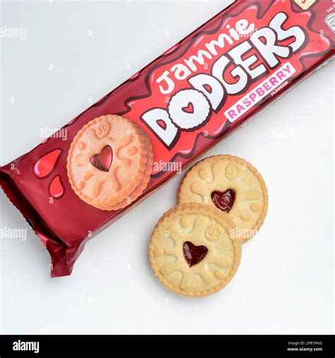 Packet Of Jammie Dodgers Biscuits Made By Burtons Biscuit Company