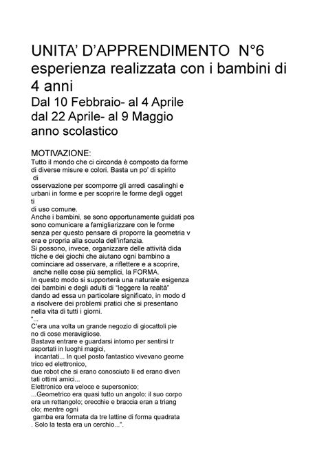 Uda Infanzia Logico Matematica Infanzia Tirocinio Indiretto Ultimo