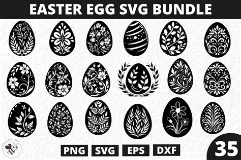 35 Easter Egg Svg Bundle Graphic By Little Bee Art · Creative Fabrica