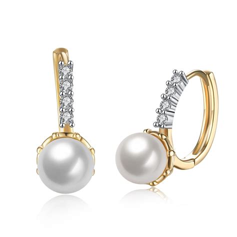 Argollas Con Perla Y Zirconias Artelier Jewels