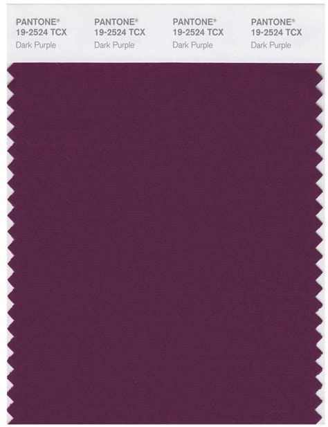 Pantone Smart 19 2524 Tcx Color Swatch Card Dark Purple Magazine
