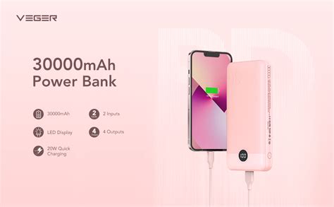 Veger Power Bank Mah W Fast Charging Pd W Qc Usb C