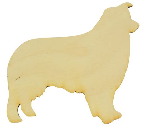 Standing Australian Shepherd Wood Cutout Animal Wood Cutouts Wood