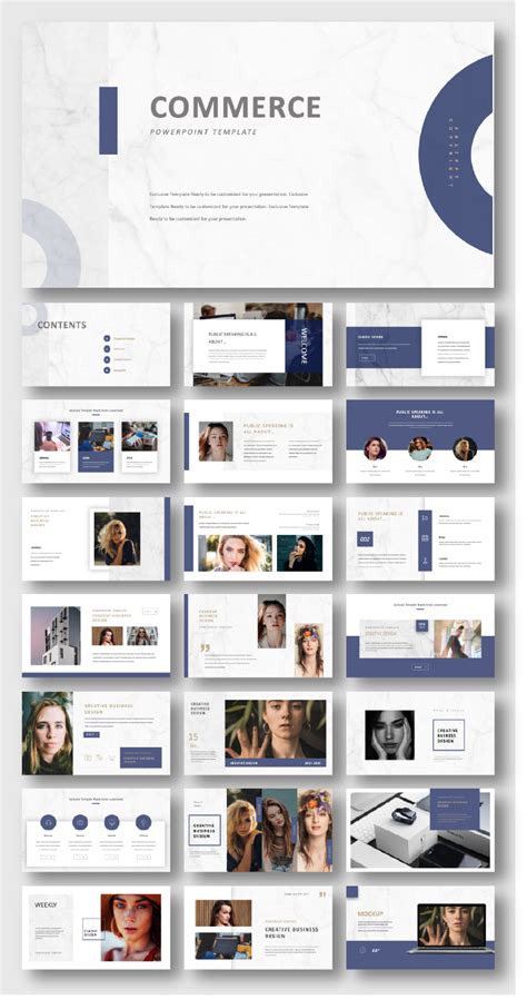 Blue creative powerpoint template – Artofit