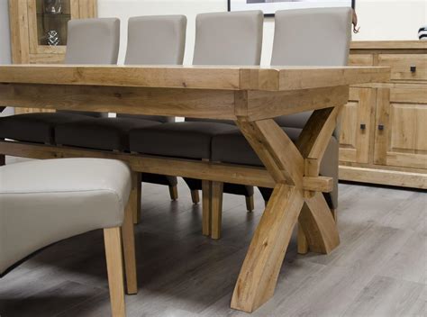 Canterbury Oak Cross Leg Extra Large Extending Dining Table