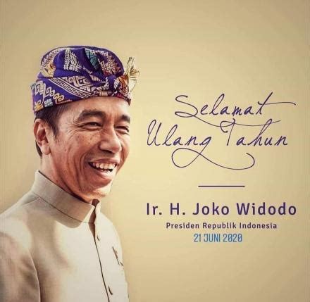 Selamat Ulang Tahun Presiden Ri Bapak Ir H Joko Widodo Website Desa