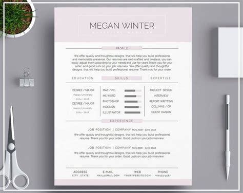 Purple Resume Template/ Purple CV Template/ Creative Resume Template ...