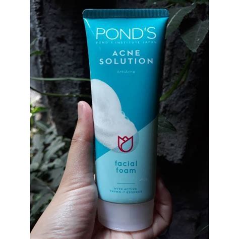 Jual Ponds Acne Solution Facial Foam Kemasan Baru 100gr Shopee Indonesia