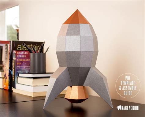 Rocket Papercraft Template Diy Papercraft D Rocket Printable Space