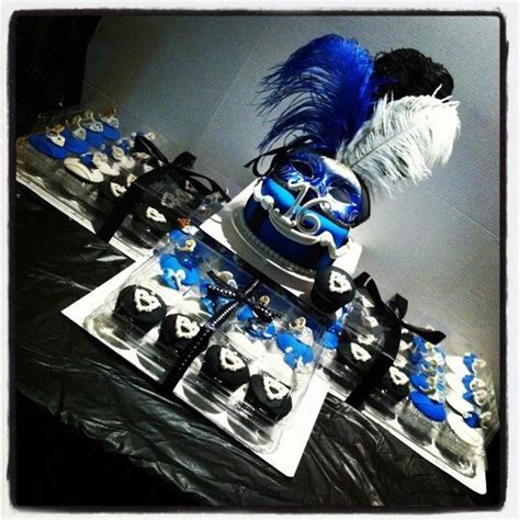 Sweet 16 Masquerade cake and cupcakes | Sweet 16 masquerade, Sweet 16 ...