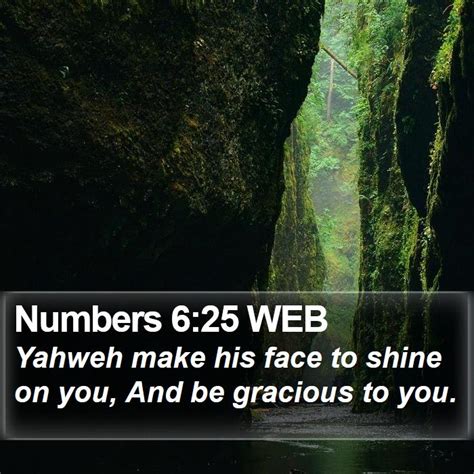 Numbers Web Yahweh Make His Face To Shine On You And Be