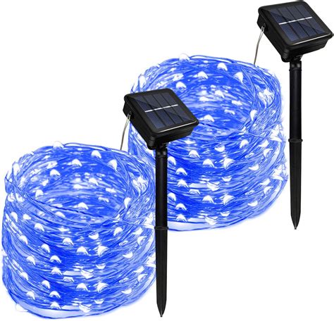 GHONLZIN Guirnaldas Luces Exterior Solar 2 Paquete 150 Luces LED