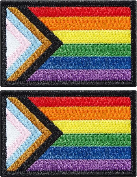 Amazon Stidsds 2 Pack Progress Pride Rainbow Flag Patch Gay Flags