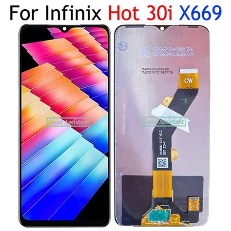6 56 Original Preto Para Infinix Hot 30i X669 X669C Hot30i NFC X669D LCD Display Touch Screen