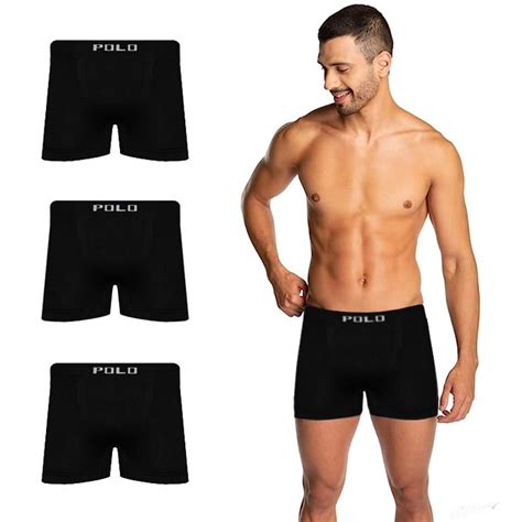 Kit Cueca Boxer Microfibra Polo Star Preta V Shopee Brasil