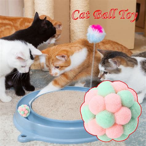 Agiferg Funny Cat Toy Stretch Ball Juguetes Cats Creative Colorful Interactive Pussy Toy