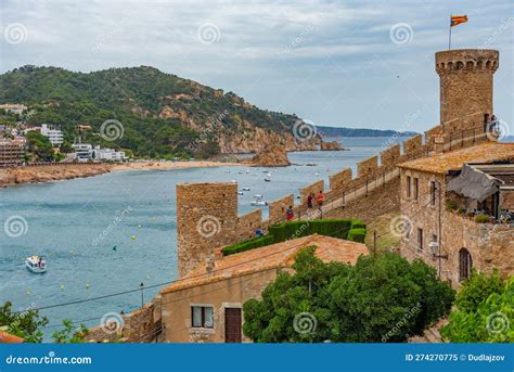 Muralles De Tossa De Mar Castle in Spain Stock Image - Image of travel ...